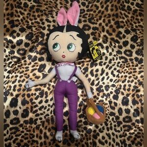 Vintage 90s Betty Boop Easter Collection Plush Doll-Easter Jumping Betty